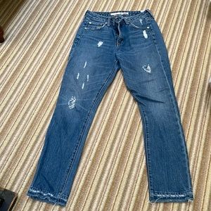 Lovers and Friends Distressed Straight Leg Denim